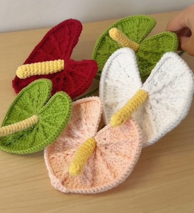 Crochet Anthurium Blooms Flower Crochet Anthurium Blooms Flower