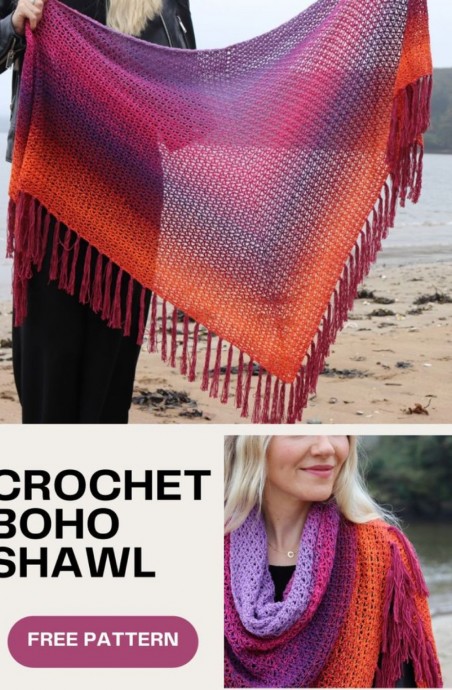 Crochet Boho Shawl