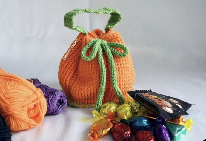 Crochet Trick or Treat Pumpkin Bag