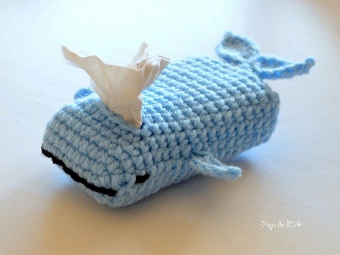 Charming Crochet Whale Tissue Cozy - Practical Storage and Whimsical Home Decor
