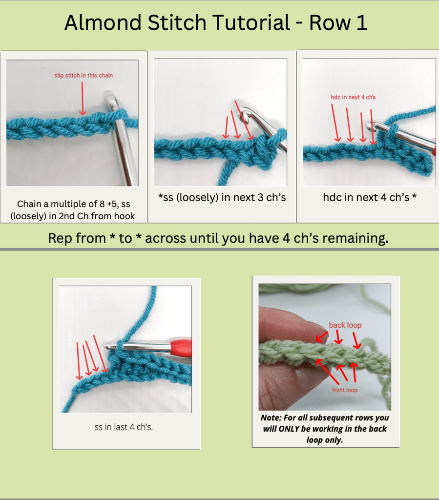 Enhance Your Crochet Skills with the Beautiful Almond Stitch Pattern