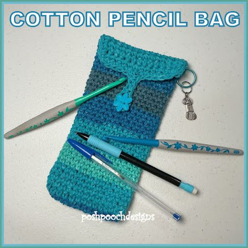 Crochet Cotton Pencil Bag