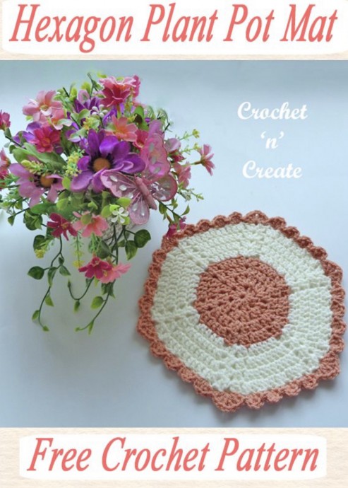 Hexagon Plant Pot Mat