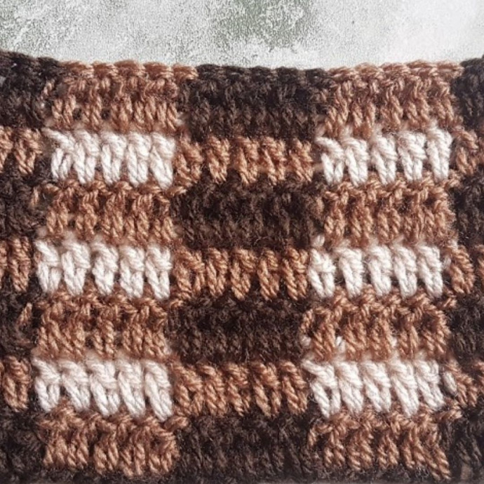 Crochet One Row Gingham