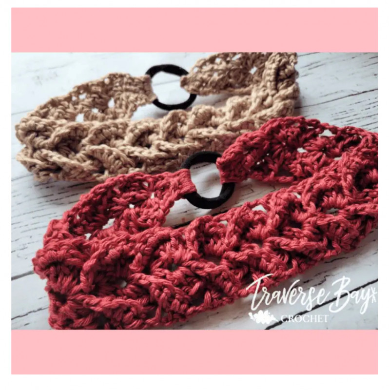 Crochet A Boho Hair Tie Headband