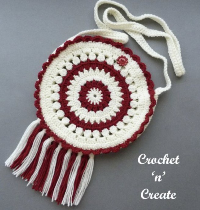 Crochet Round Boho Bag (Free Pattern)