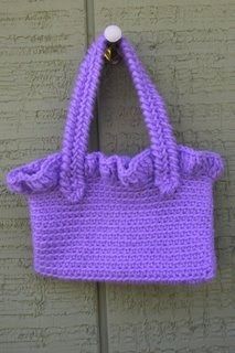 Crochet Ruffled Top Purse