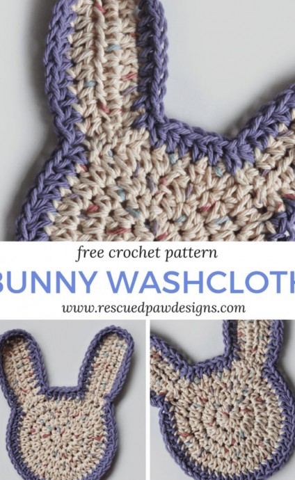 Crochet Easter Bunny Washcloth