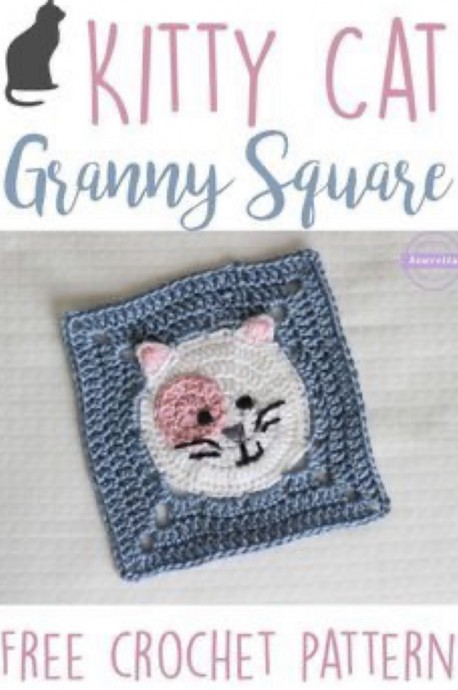 Kitty Cat Granny Square
