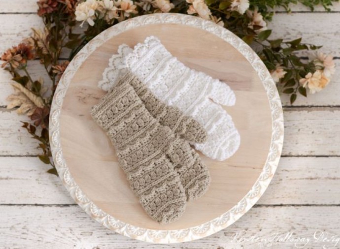 Crochet Lace Mittens