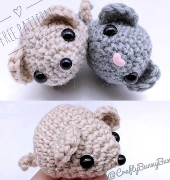 Triangular Mousy Mouse Free Crochet Pattern
