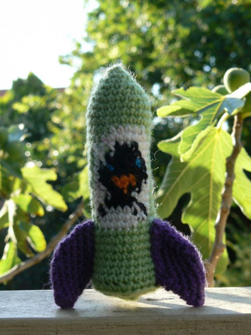 Create a Whimsical Crochet Rocket Rattle Toy for Babies