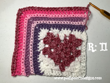 Create Your Own Crochet Mitered Heart Granny Square - Easy Pattern Guide