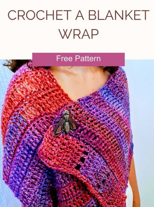 Crochet Cozy Blanket Wrap (Free Pattern)