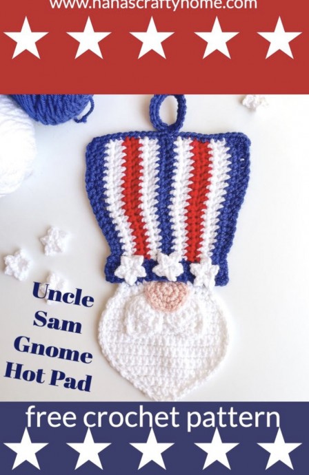 Create a Festive Crochet Patriotic Gnome Hot Pad for Summer Grilling Fun Create a Festive Crochet Patriotic Gnome Hot Pad for Summer Grilling Fun