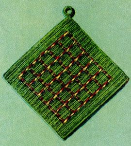 Crochet Green Plaid Potholder - A Charming Kitchen Essential for Stylish Cooking Crochet Green Plaid Potholder - A Charming Kitchen Essential for Stylish Cooking