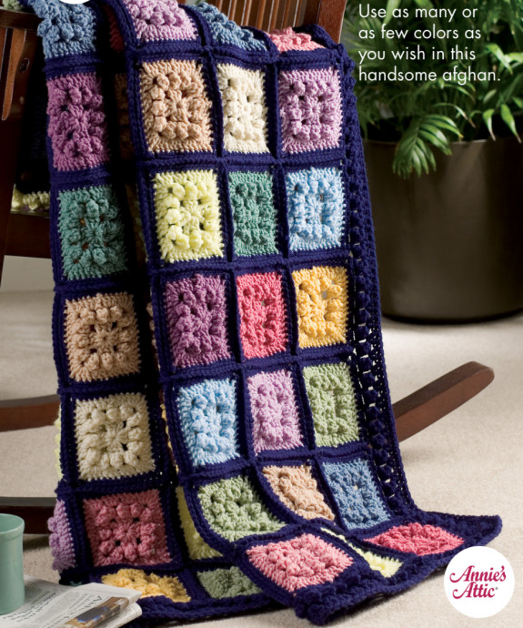 Create a Cozy Crochet Dimensional Squares Afghan for Your Home Decor