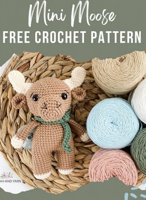 Create Your Own Adorable Crochet Mini Moose with This Free Pattern Create Your Own Adorable Crochet Mini Moose with This Free Pattern