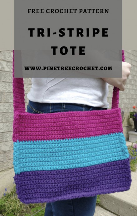 Crochet The Tri-Stripe Tote Bag