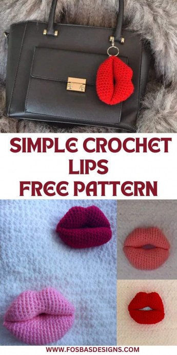 Create Adorable Crocheted Lips: A Fun and Easy Pattern for Your Crafts Create Adorable Crocheted Lips: A Fun and Easy Pattern for Your Crafts