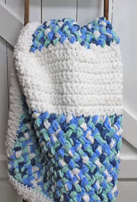 Crochet Seaway Chenille Baby Blanket Pattern - Cozy and Stylish Creation for Your Little One