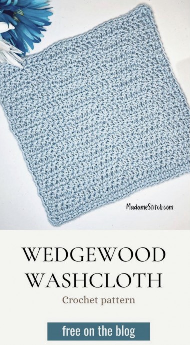 Wide Checkers Crochet Stitch Washcloth