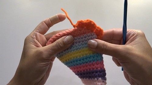 Crochet Rainbow Chicken Amigurumi