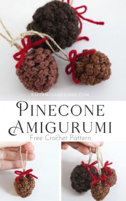 Create Adorable Crochet Pinecone Amigurumi Ornaments for Your Holiday Decor Create Adorable Crochet Pinecone Amigurumi Ornaments for Your Holiday Decor