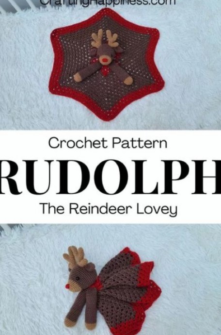 Crochet Rudolph The Reindeer Lovey