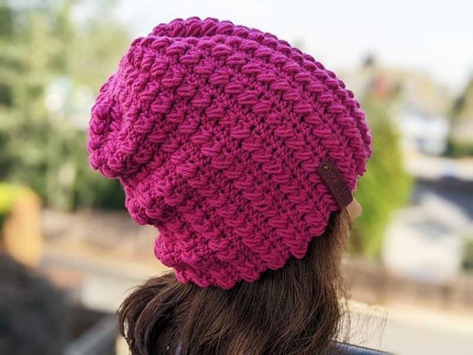 Crochet Puff Stitch Hat