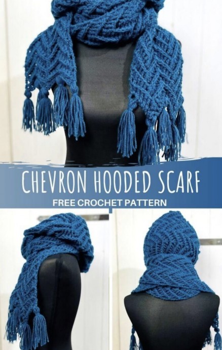 Stay Stylish and Warm with the Chevron Hooded Scarf: The Perfect Winter Accessory Stay Stylish and Warm with the Chevron Hooded Scarf: The Perfect Winter Accessory