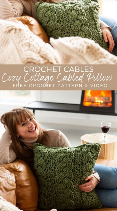 Create Your Own Cozy Haven with the Crochet Cozy Cottage Cabled Pillow Create Your Own Cozy Haven with the Crochet Cozy Cottage Cabled Pillow