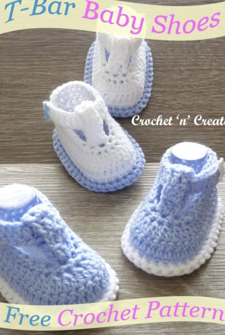 Adorable and Practical Crochet T-Bar Baby Shoes for Your Little One