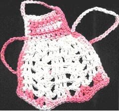 Adorable Crochet Strawberry Cream Dish Soap Apron for Your Kitchen