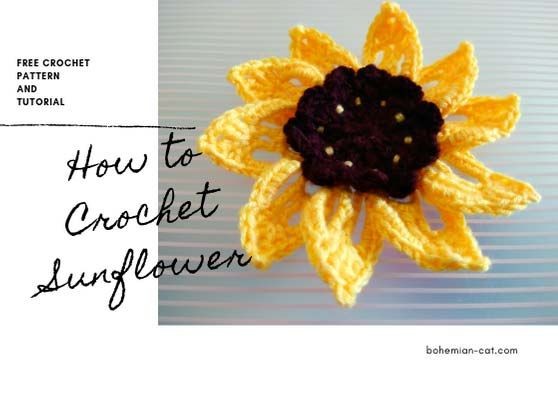 Crochet Sunflower Free Pattern