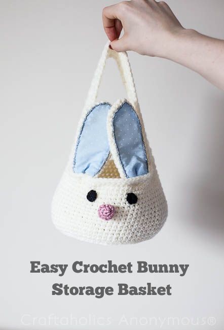 Adorable Bunny Crochet Basket