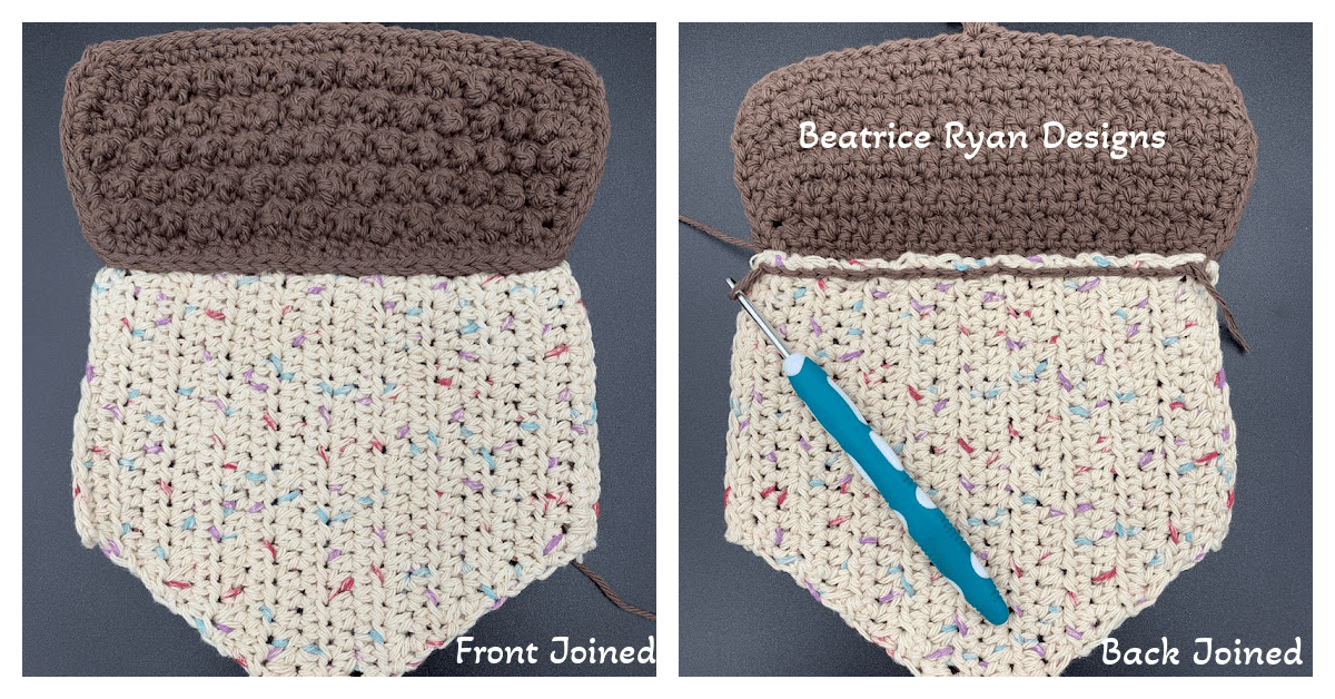Crochet Autumn Acorn Dishcloth Pattern - Handcrafted Kitchen Essential for Fall Decor
