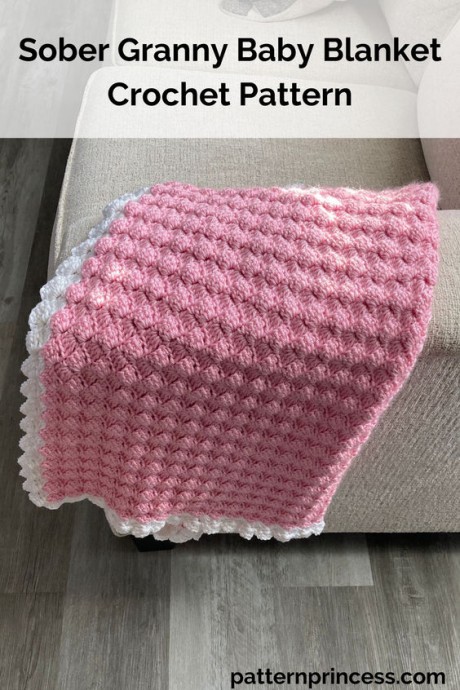 Crochet Sober Granny Baby Blanket