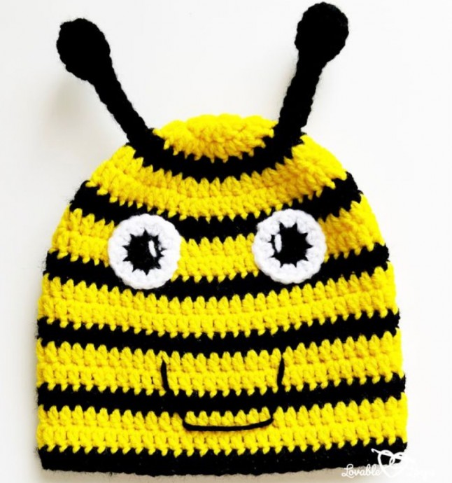 Crochet Bee Hat (Free Pattern)