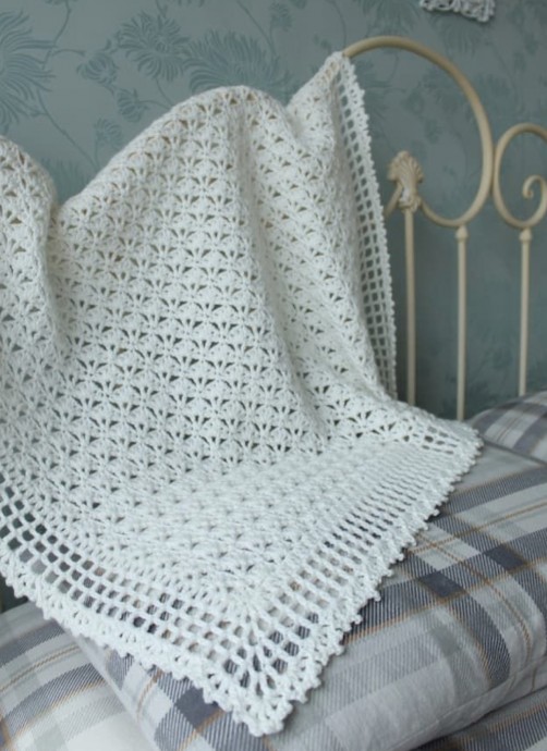 Lacy Crochet Baby Blanket