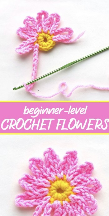 Simple Crocheted Flowers – Free Pattern