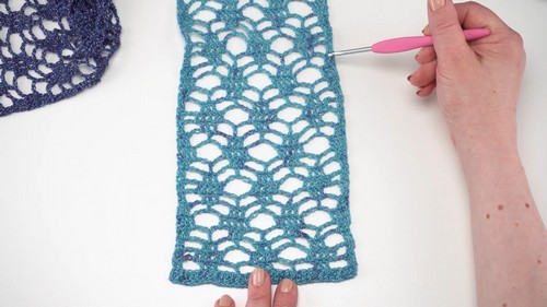 Create a Beautiful Crochet Diamond Lace Scarf - Step-by-Step Guide