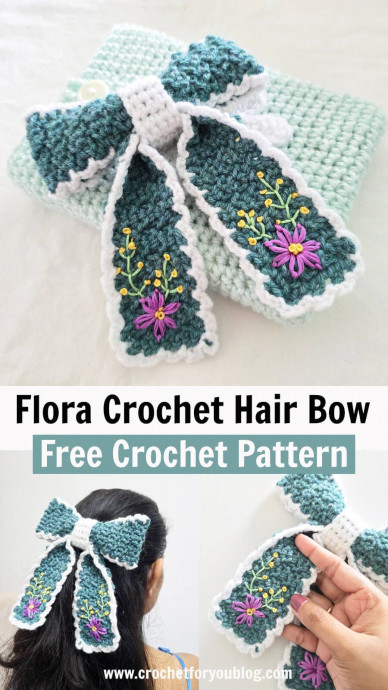 Create Your Own Charming Crochet Flora Hair Bow: A Step-by-Step Guide