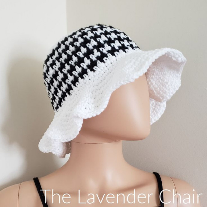 Create Your Own Crochet Houndstooth Sun Hat: Step-by-Step Guide and Materials