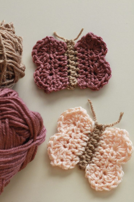 Crochet Butterfly Applique Crochet Butterfly Applique