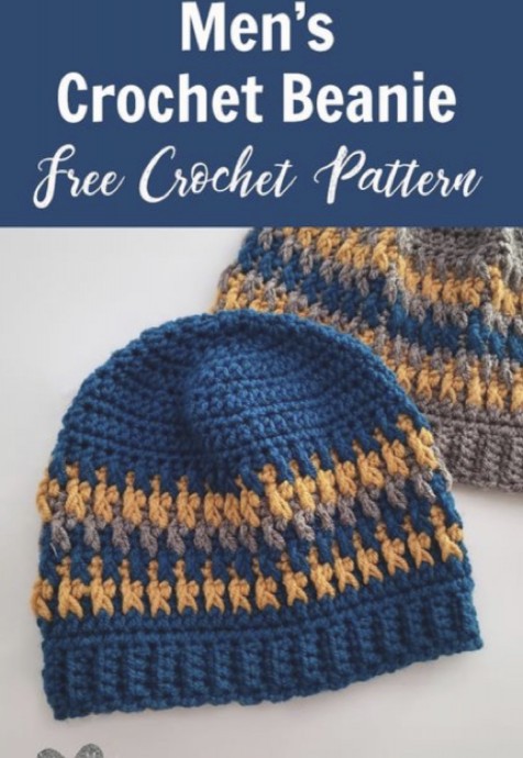 Crochet Men’s Beanie (Free Pattern)