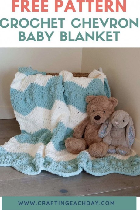 Free Crochet Chevron Baby Blanket Pattern