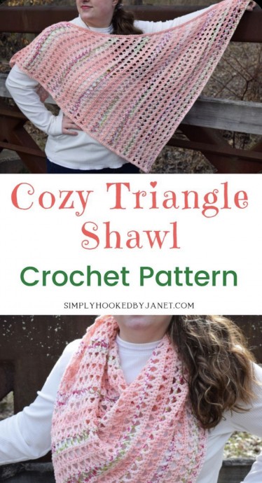 Free Crochet Pattern: Cozy Triangle Shawl