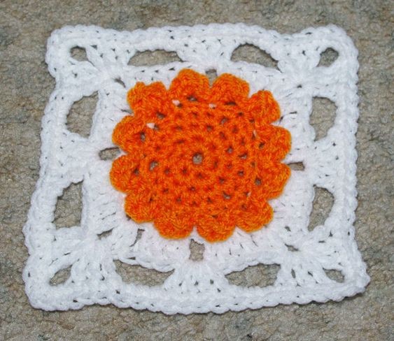 Crochet Flower Afghan Square