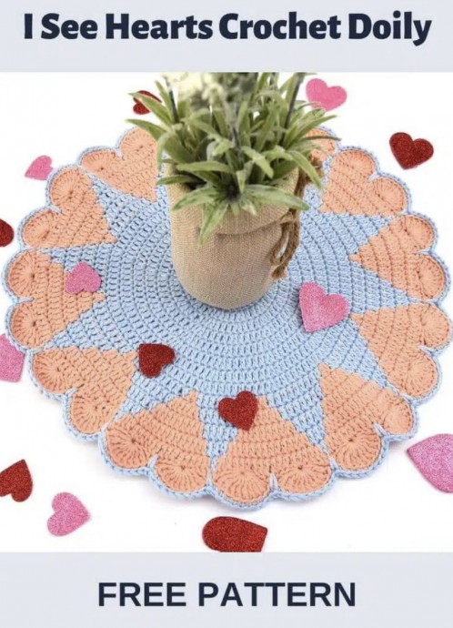 How to Crochet a Heart Doily